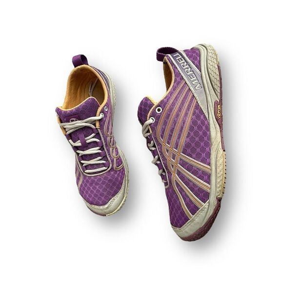 Merrell Women's Athletic Shoes Purple Size 7 Vibram Soles Trail Running - Picture 8 of 13